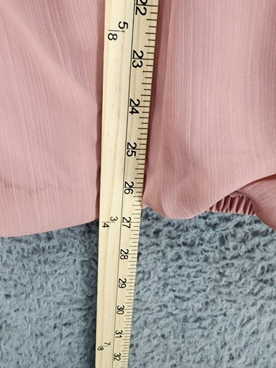 IN Studio Top Womens 2X Pink Long Sleeve Lace Detail Blouse - Picture 7 of 11